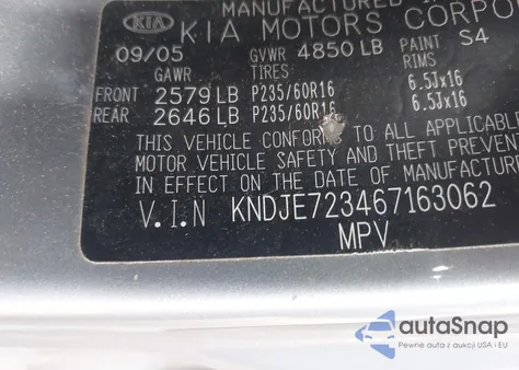 2006 Kia Sportage Ex V6/Lx V6 from USA, damaged, VIN KNDJE723467163062